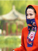the plum blossom embroidery hooded wool coat
