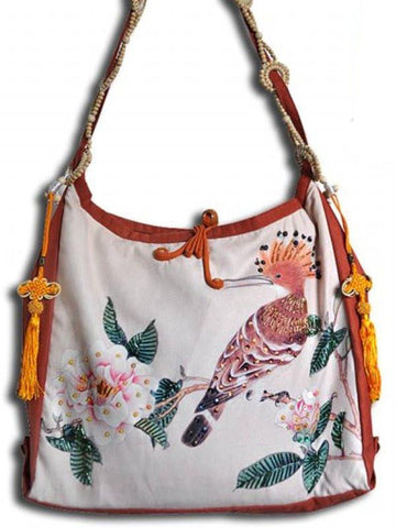 over the cuckoo's nest suede beaded bag