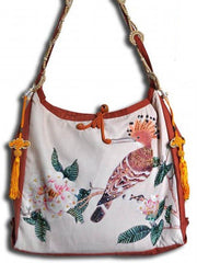 over the cuckoo's nest suede beaded bag