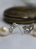 butterfly freshwater pearl earrings