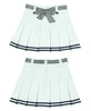 scholarly pleated bow skirt