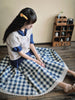sweet blue plaid skirt