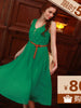 Mermaid tales pleated chiffon dress