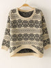 Nordic semi-circular hem sweater
