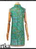 Jacquard color contrast ancient Mandarin dress
