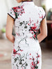 plum blossoms Mandarin dress