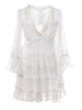 v neck floral lace dress