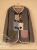 toggle patches hooded coat