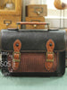 woven block vintage satchel