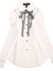 scholarly plaid ruffles shirt