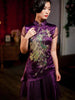 Phoenix embroidery Mandarin tulle dress