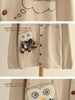 sleepy owl decorative cardigan