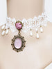 moon fairy white lace necklace collar