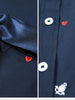 navy sweetheart embroidered shirt