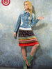exotic knitted wool skirt