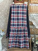 knitted long sleeve plaid dress