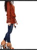 turn around tassel folk top