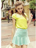 sequined cutout collar chiffon shirt