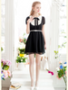 scholarly chiffon bow dress