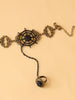 spider web black lace Gothic bracelet with ring