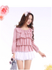 polka dots ruffled shirt