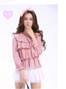 polka dots ruffled shirt