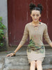 lotus bare collar sweater dress