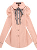 scholarly plaid ruffles shirt