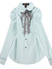 scholarly plaid ruffles shirt