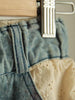 vintage floral rolled cuff jeans