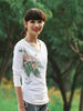 peony print long sleeve t-shirt