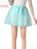 sheer layered bow skirt