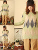 fuzzy diamond sweater
