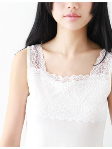 soft lace cotton tank