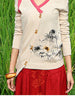 lotus open flap cardigan