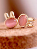 pink bunny earrings