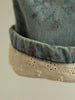 vintage floral rolled cuff jeans