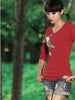 peony print long sleeve t-shirt