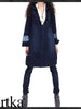 ready for fall knitted denim coat