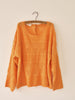 rear buttoned batsleeve loose sweater