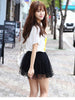 polka dots mini skirt