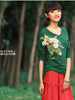 peony print long sleeve t-shirt