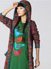 mixed autumn colors hoodie sweater cardigan