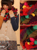 boho ruffle patched scarf