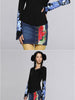 lotus pond denim mini skirt