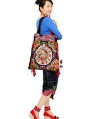 Thai style embroidery shoulder bag