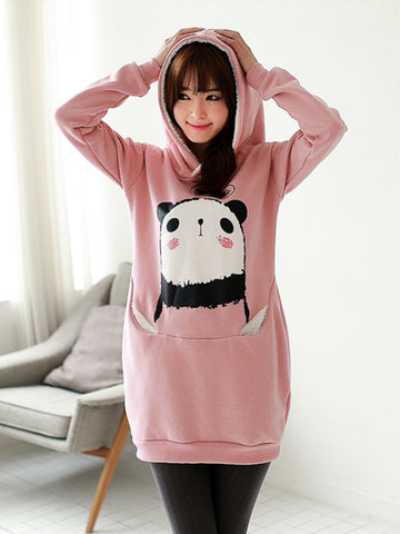 blushing panda hoodie
