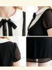 scholarly chiffon bow dress