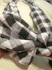 plaid bow hair band