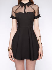 Spring collection - mesh top sweetheart skater dress